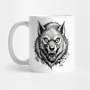 Female Werewolf Head Mug